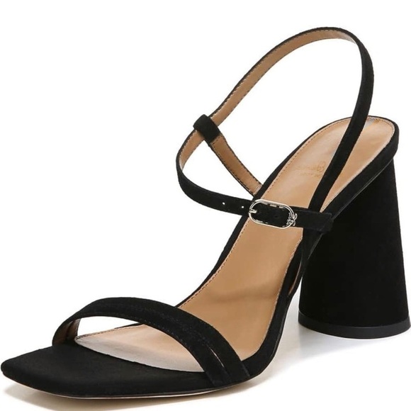 SAM EDELMAN KIT SLINGBACK BLOCK HEEL SANDAL BLACK 10 MEDIUM NEW - Picture 1 of 10